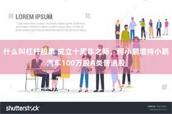 什么叫杠杆股票 成立十周年之际，何小鹏增持小鹏汽车100万股A类普通股